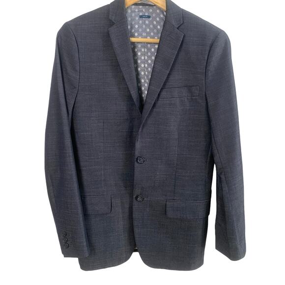 Perry Ellis Size 36 Regular Slim Fit Sport Coat Blazer Jacket Charcoal Gray - Picture 1 of 11